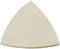 A triangular piece of felt in light beige.