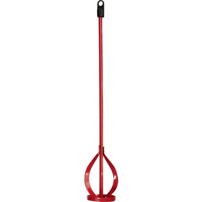 Red colour mixer with black handle, suitable for mixing colours and other liquid materials.