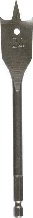 Flat milling drill bit with a size of 24 mm. Ideal for drilling large holes in wooden materials.