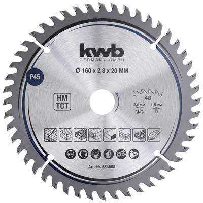 kwb 584568 Circular saw blade 160 x 16 mm 1 pc(s)