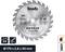 Circular saw blade by 'kwb Germany GmbH', Ø 170 x 2.6 x 30 mm, 24 teeth, for wood and metal, 'Made in Germany', including symbols.