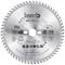 Round saw blade with the inscription 'kwb Germany GmbH 250 x 30.0 mm'. Contains symbols and technical specifications such as P93 and 60 teeth.