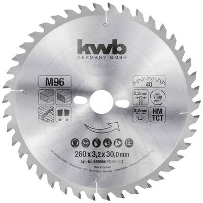 kwb  589655 Circular saw blade 260 x 30 mm  1 pc(s)