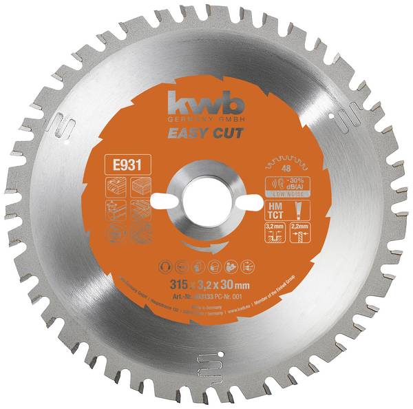 kwb  593133 Circular saw blade 315 x 30 mm  1 pc(s)