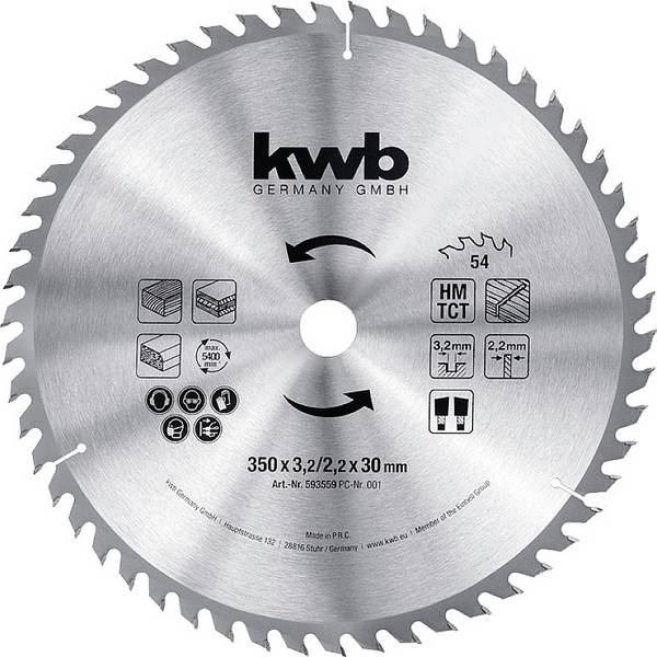kwb  593559 Circular saw blade 350 x 30 mm  1 pc(s)