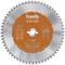 Circular saw blade with 'kwb Easy Cut' inscription, 400 mm diameter, 60 teeth, for wood and material cutting, in orange and silver.