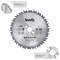 Saw blade by KWB with 24 teeth, diameter 250 mm. Special ground pattern and precise bore for attachment to the machine.