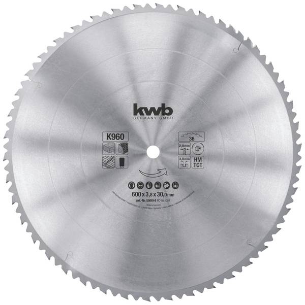 kwb  596044 Circular saw blade 600 x 30 mm  1 pc(s)