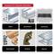 'Suitable for the following materials: steel, aluminium, cast iron, non-ferrous metals, bronze, sheet metal.' Six symbols illustrate the materials.