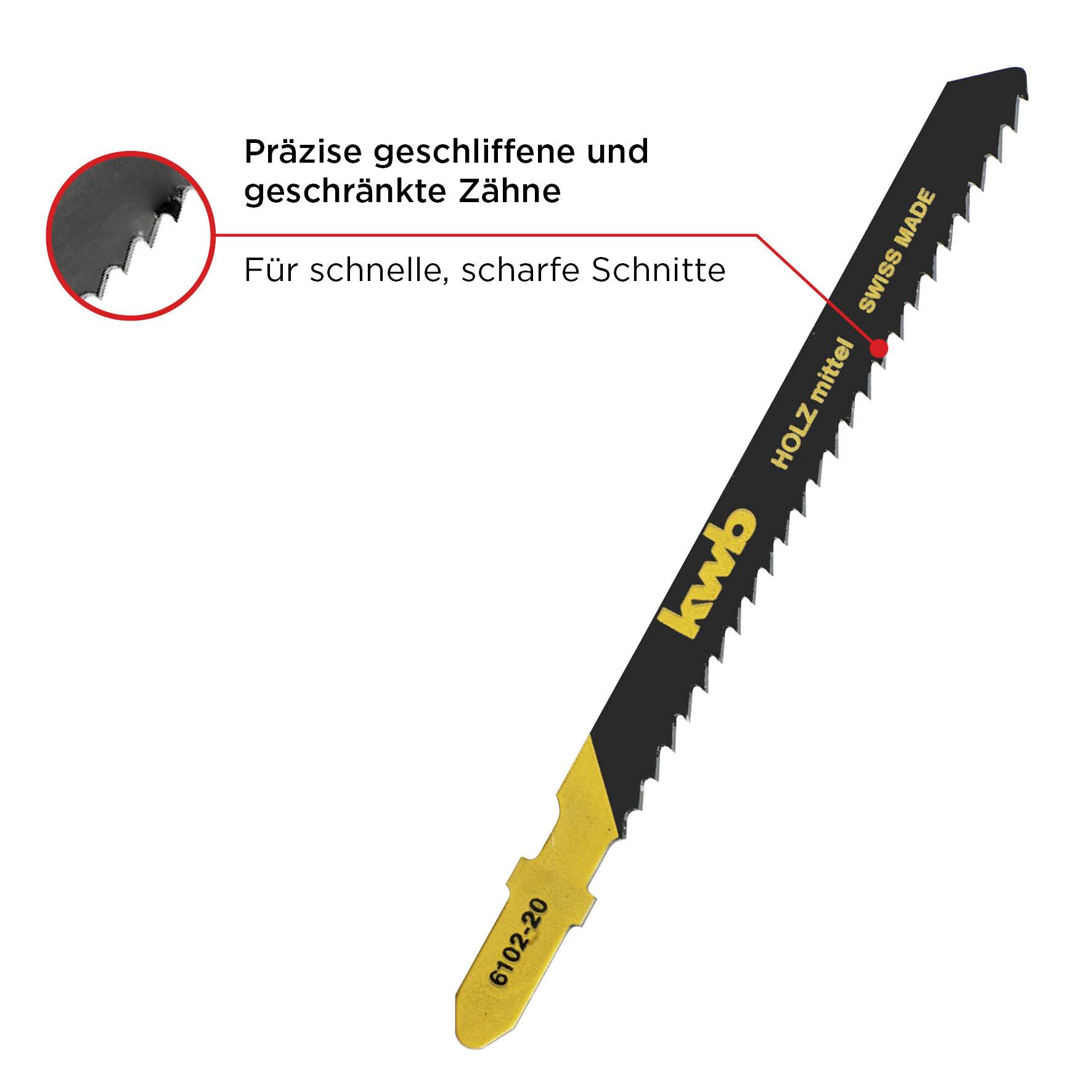 'Woodsaw blade with precisely ground, set teeth for fast, sharp cuts. Brand name visible on the blade.'