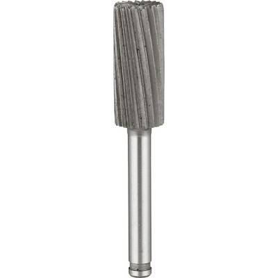 Metal milling cutters with serrated edges, used for grinding and shaping metal surfaces. Cylindrical form with a long, narrow point.