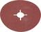 Red grinding wheel disc with a circular opening in the centre, suitable for use with a grinding machine.