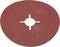 A red grinding wheel with a medium-sized hole and cross-shaped cuts around the centre. Used for surface processing machines.