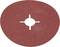 A red sanding pad with a central hole, surrounded by four slots for mounting. Ideal for floor polishing machines.