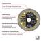 'Diamond cutting disc with segment height, side holes and standardised bore, ideal for dry cutting, high cutting performance.'