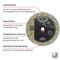 'Diamond saw blade with segmented edges, side holes, and standardised bore for dry cutting; suitable for angle grinders.'