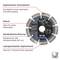 Segmented cutting wheel. Optimal cutting process, robust for hard materials, standardised bore, suitable for dry cutting.