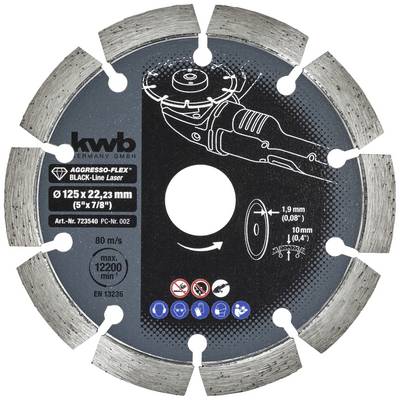 kwb 723540 Diamond cutting disc Diameter 125 mm Bore diameter 22 mm 1 pc(s)