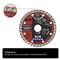 'Red Cutting Disc KWB for Angle Grinder, ø115x22.23 mm. Suitable for rapid work progress. Turbo rim highlighted.'