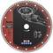 Grinding Disc in Black and Red with Technical Details for Safe Use. Suitable for Machines, Diameter 230 mm.