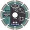 'Green cutting disc with segments for angle grinder, marked: Diameter 125 mm, Thickness 1.9 mm, with safety and usage instructions.'
