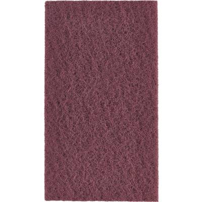 Rough, rectangular sanding pad with a coarse texture, commonly used in cleaning or abrasive processes.
