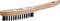 Wooden-handled brush with black bristles, rectangular shape, barcode label on top surface.