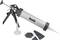 Cartridge gun with ergonomic handle and accessories, suitable for precise application of sealants or adhesives.