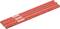 Three red pencils with 'hwb' logo, lying side by side on a white background.