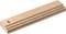 Wooden ruler with a flat edge and a round opening.