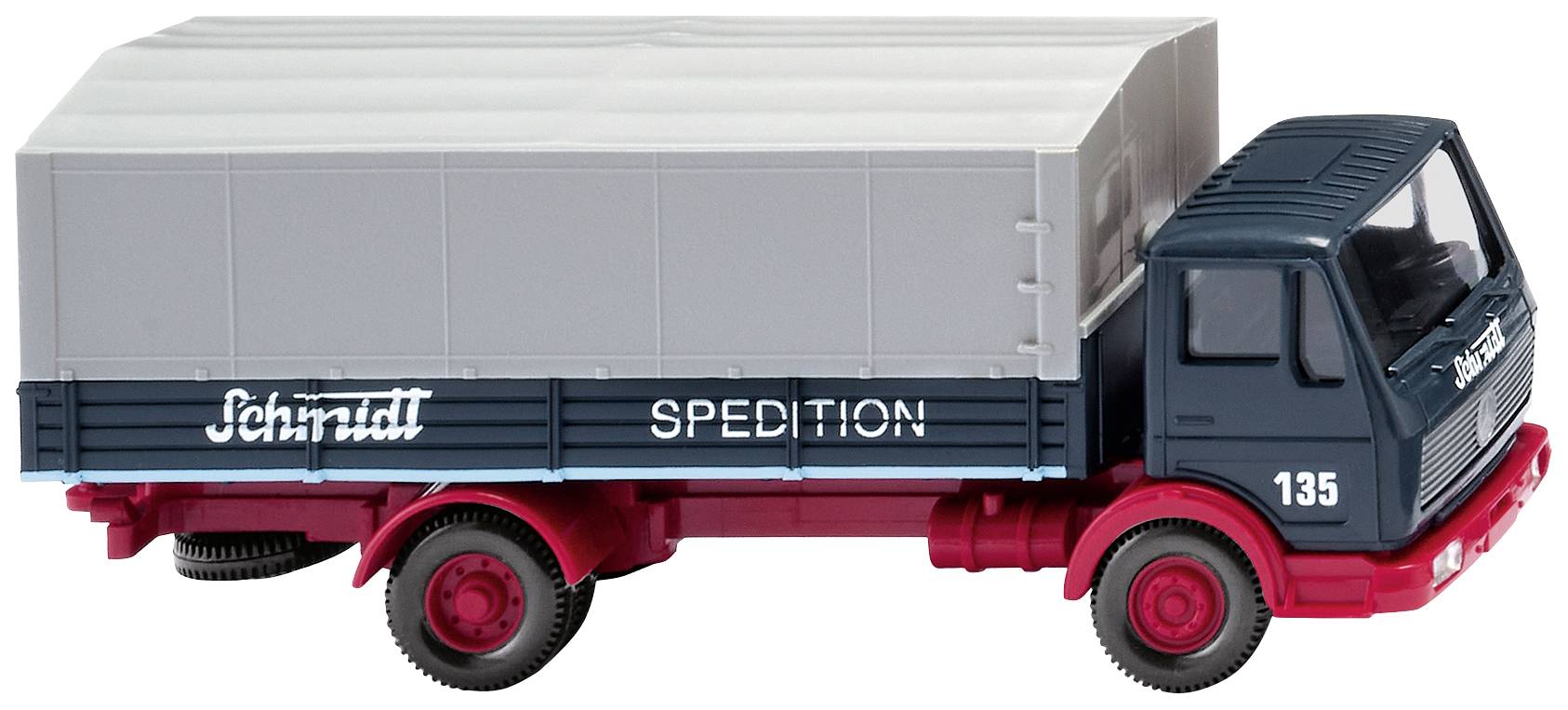 Image of Wiking 0437 03 H0 HGV Mercedes Benz Platform-truck MB NG forwarding agency Schmidt