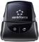 Label printer with 'renkforce' printed on the front, black casing, two blue buttons on the side.