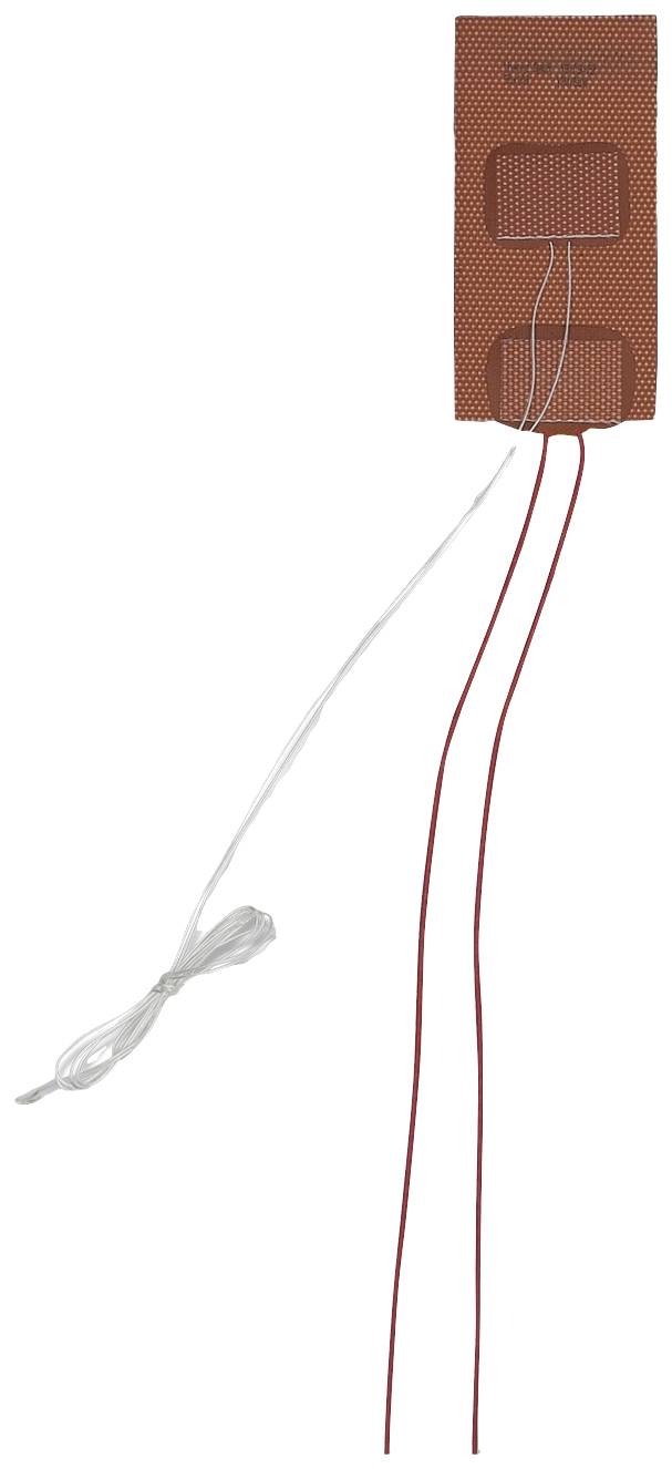 A red heating pad with two cables for temperature control, suitable for use in therapeutic applications.