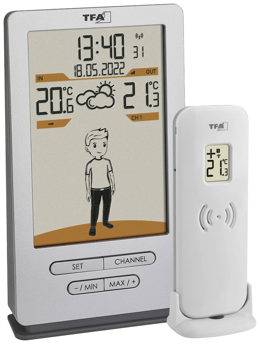 TFA Dostmann Weather Jack 35.1166.54 Wireless digital weather station Forecasts for 12 to 24 hours Max. number of sensor