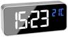 TFA Dostmann 60.2032.54 Quartz Alarm clock Silver Alarm times 2 Large display, High volume alarm