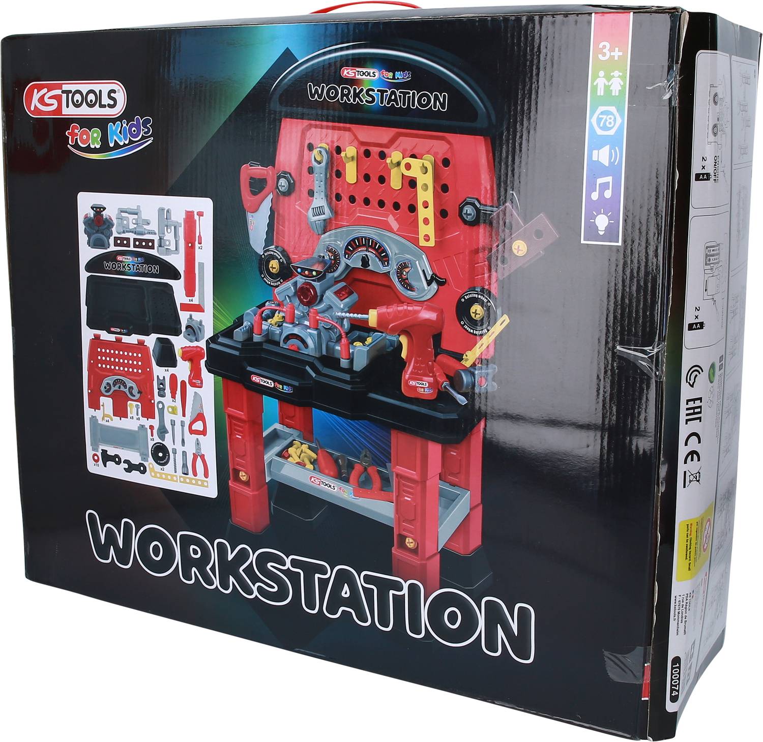 Toy Workbench for Children, Suitable from Age 3. Includes Tools and Accessories in a Box. Encourages Creative Play and Craftsmanship.