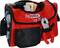 'Red children's tool bag by KS Tools, filled with toy tools such as pliers and screwdriver.'