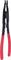 Pliers with red handles, specially shaped for work requiring precision. Suitable for mechanical or fine motor tasks.