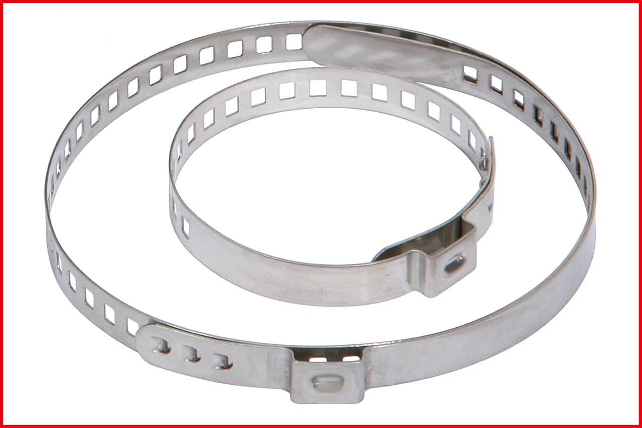 Two interlocking metal handcuffs on a white background, one in the foreground, the other behind it, with a red border around the image.