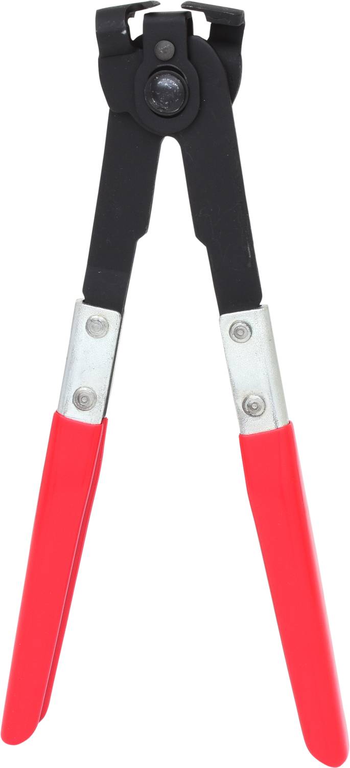 Black cable cutters with red handles, suitable for cutting thick cables.
