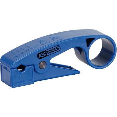 Handy blue cable stripping tool by KS Tools, suitable for precisely stripping cables of various sizes.
