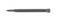 A silver chisel with a pointed end. Used for working or shaping materials.