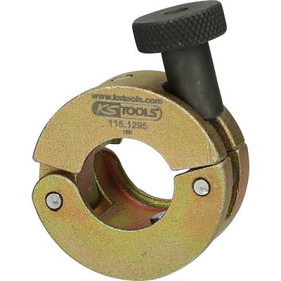 A pipe cutter with two blades and an adjustment wheel for positioning the cutting point. Suitable for metal pipes.
