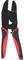 Pliers with red and black handles, suitable for crimping or cutting wire or electrical cables.