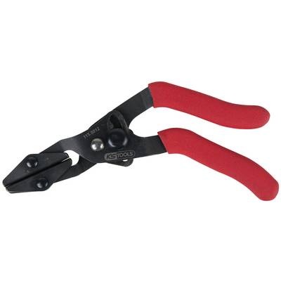 Side cutters with red handles, suitable for cutting cable ties. They have a metallic cutting mechanism and are manufactured by KS Tools.