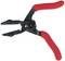 Pliers with a red handle, suitable for C-shaped spring clips; commonly used in vehicle repairs.