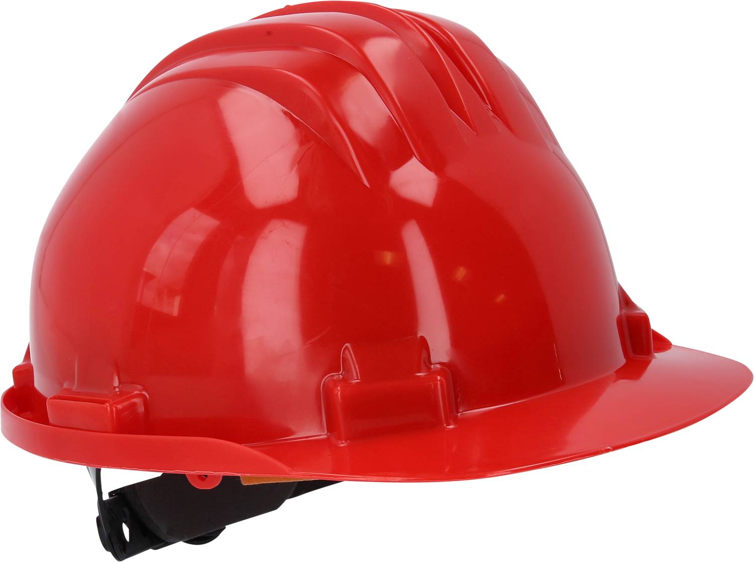 A red safety helmet, indicating safety on construction sites.