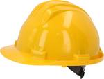 Work safety helmet, removable headband, yellow