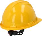 Work safety helmet, removable headband, yellow