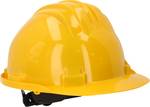 Work safety helmet, removable headband, yellow
